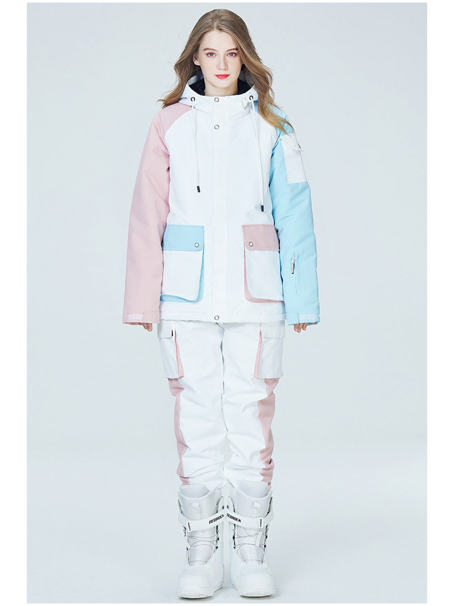 Colorblock Women Ski Anorak Jacket & Pants | Yeefine – YEEFINE