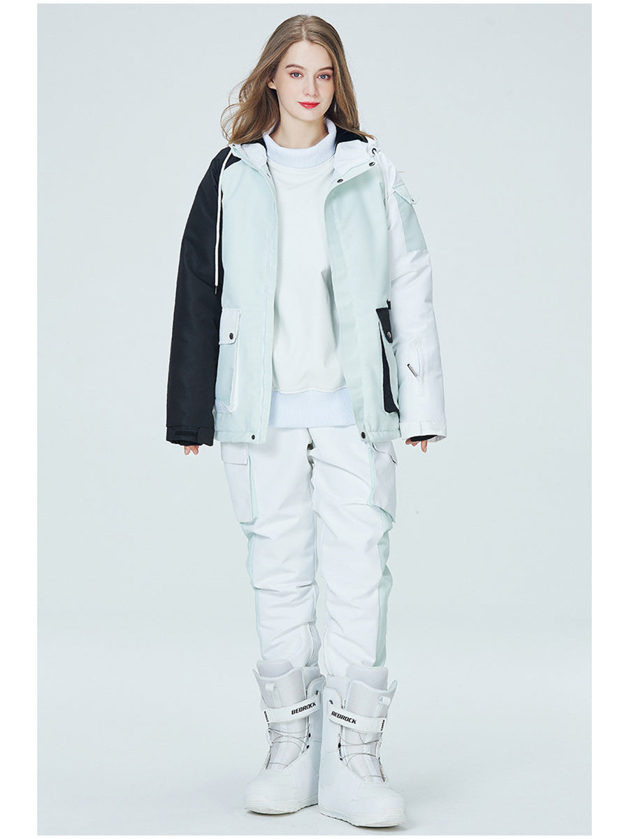 Colorblock Women Ski Anorak Jacket & Pants | Yeefine – YEEFINE